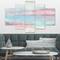 Designart - Metallic Shabby Pink II - Shabby Chic Premium Canvas Wall Art